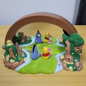 DISNEY Decorative Figurine Reflection Mirror w/ Winnie the Pooh, Eeyore & Piglet